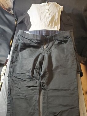 Ambiance White M Top/prelude Black S Collered Dress/perryelli 8 Protfolio 32Pant